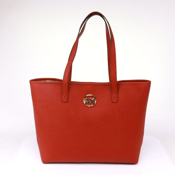 NWT Michael Kors Travel Saffiano Tote in Scarlet - Picture 4 of 11